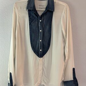 BCBGeneration White and Denim Shirt